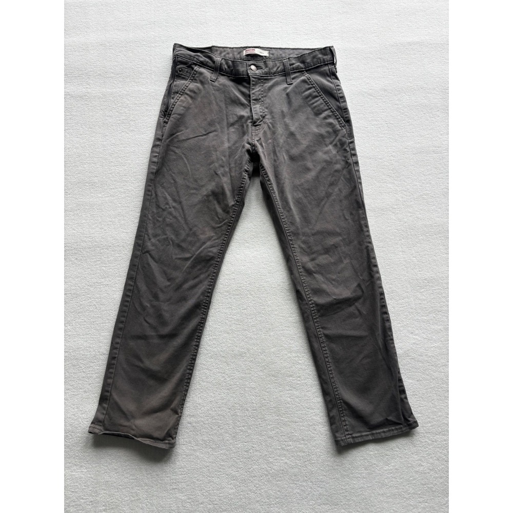 Signature by Levi Strauss Athletic Fit Pants‎ Mens 33x30 Gray Chino Zip Pocket